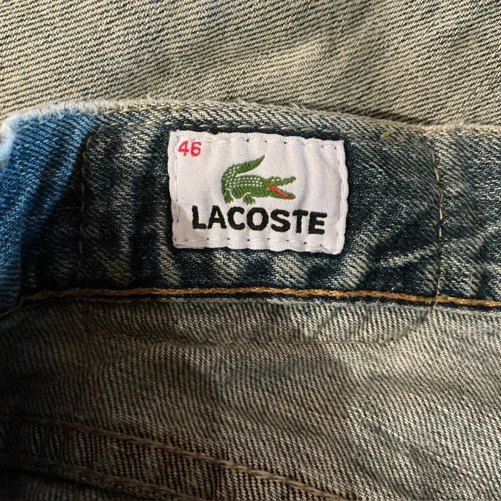 Lacoste Jeans Vintage 36x31 Relaxed 100% Cotton Distressed Denim USA Made